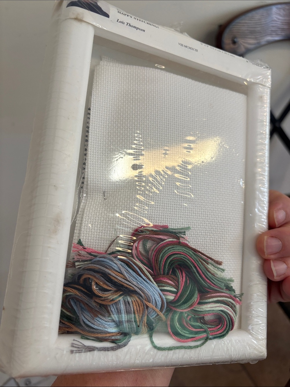 ShadowBox Rabbit Cross-Stitch Kit - Picture 2 of 2
